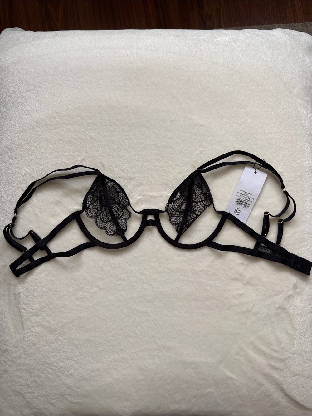 Bluebella Black Sheer Lace Strappy Underwire Bra